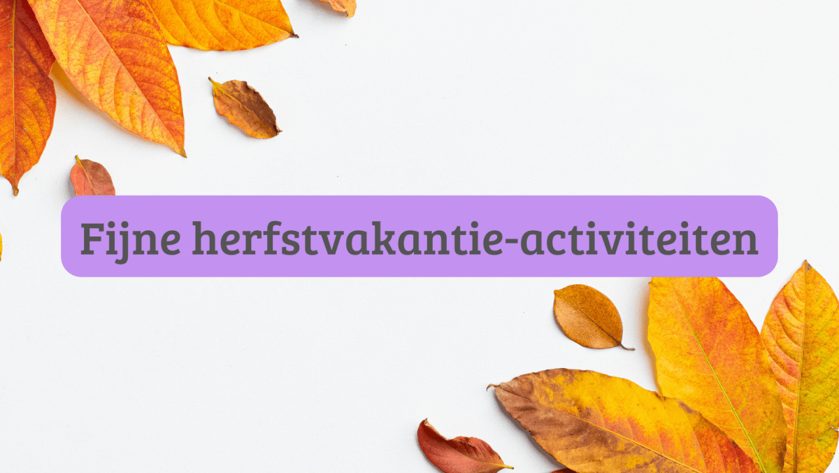Fijne herfstvakantie-activiteiten – BookSomeTea